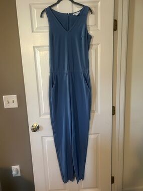 Athleta Slate Blue Straight-Leg Jumpsuit